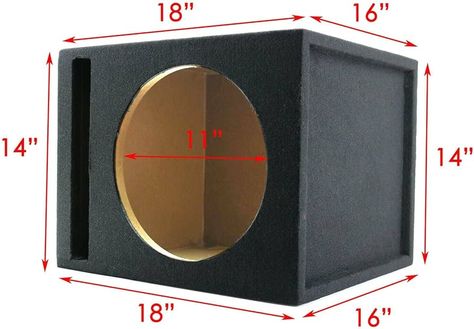 12 inch subwoofer box dimensions - Google Search 12 Inch Subwoofer Box, 12 Inch Subwoofer, Tailgate Bench, Custom Car Audio, Subwoofer Box Design, Car Audio Installation, Audio Installation, Subwoofer Box, Speaker Box