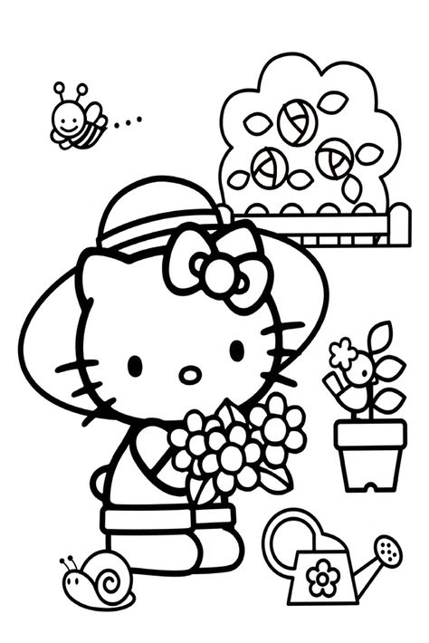 Hello Kitty Birthday Invitation, Hello Kitty Birthday Invitations, Hello Kitty Games, Hello Kitty Wedding, Garden Coloring Pages, Hello Kitty Colouring Pages, Images Hello Kitty, Hello Kitty Printables, Hello Kitty Birthday Party