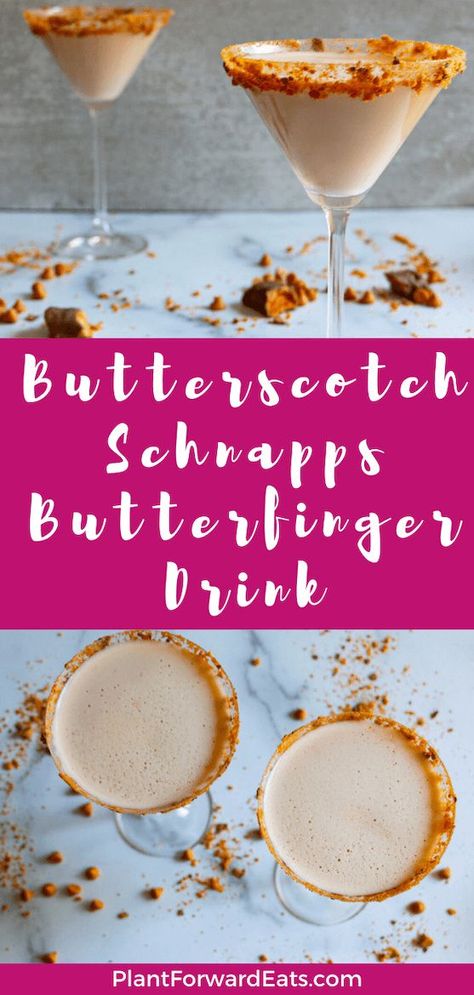 Love spiked hot chocolate? This Butterfinger drink recipe will become a favorite Butterfinger dessert. It's one of the easiest butterscotch drinks & butterscotch schnapps drinks! #butterscotch #hotchocolate #butterfingers #whitechocolate #halloweencandy Butterscotch Drinks Alcohol, Drinks With Butterscotch Schnapps, Butterscotch Alcohol Drinks, Butterscotch Schnapps Drinks, Butterfinger Drink Recipe, Butterfinger Cocktail, Butterscotch Schnapps Drinks Recipes, Butterscotch Drinks, Butterfinger Drink