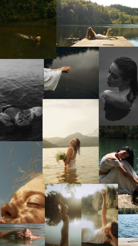 Dreamy lake photoshoot of girl in the water with dock + black and white Outdoor Portrait Photography, Lake Photoshoot, Lake Style, Water Shoot, Shadow Photography, Lake Photos, Summer Photoshoot, Outdoor Portraits, Water Photography