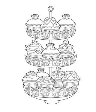 Tea Party Colouring Pages, Party Coloring Pages, Elegant Tea Party, Kids Tea Party, Food Coloring Pages, Adult Colouring Pages, Printable Adult Coloring Pages, Mom Art, Coloring Pages For Girls