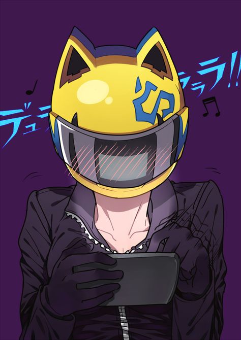 1girl animal_helmet blush bodysuit cellphone celty_sturluson durarara!! gloves helmet highres luo. motion_blur musical_note phone smartphone solo upper_body Durarara!!, Celty Sturluson, Anime Motorcycle, All Anime, Anime Artwork, An Anime, Anime Fanart, Blur, Anime Character