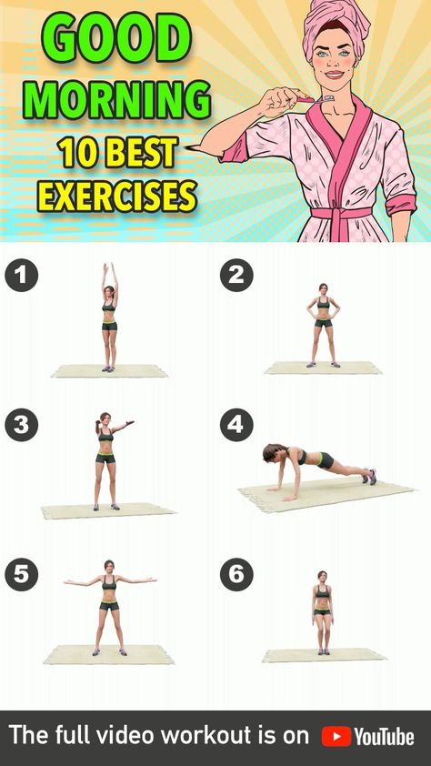 Start your day with a prayer and a workout!😊This workout is the best chance that you can do everyday in the morning to start your day right. This video will... #burncalories Exercise To Do In The Morning, Exercises To Do Every Morning, Exercise In Morning, Work Out Morning Routine, First Day Workout Exercises, First Thing To Do In The Morning, How To Do Good Mornings Exercise, Good Morning Workout Exercises, Good Morning Sport