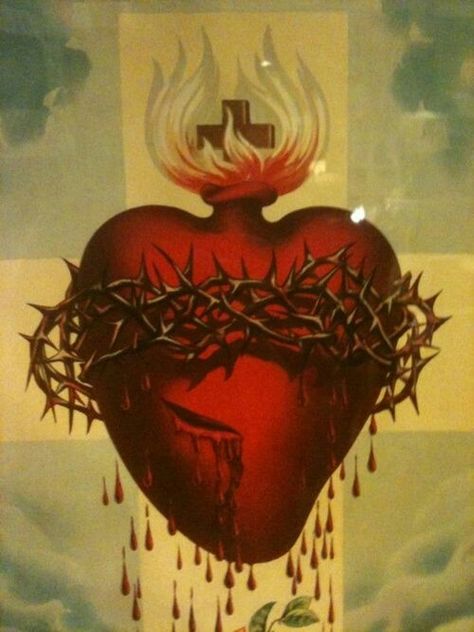 Greatest Power of Precious Blood of Almighty Jesus Christ – Precious Blood of Jesus Christ Sagrado Corazon Tattoo, Sacred Heart Art, Panna Marie, Sacred Heart Tattoos, مريم العذراء, Holy Art, Religious Pictures, Catholic Images, The Sacred Heart