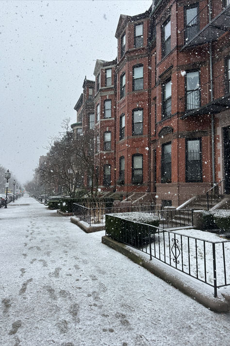 2024, commonwealth avenue, back bay, boston, brownstones, apartment goals, snowy, winter weather, snow day, dream apartment Boston Snow Aesthetic, Boston Aesthetic Apartment, New England Aesthetic Winter, Boston In The Winter, Boston Winter Aesthetic, Boston Seaport District, Burlington Vermont Winter, Snowport Boston, Boston Life Aesthetic