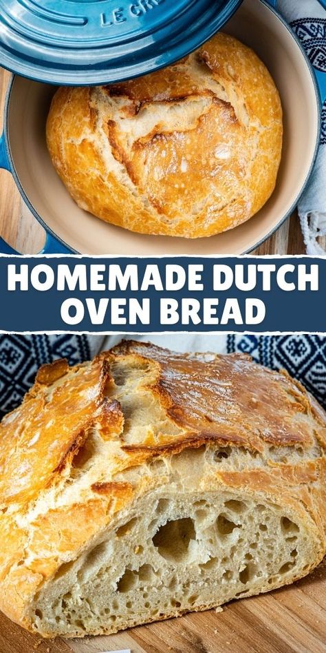 EASY DUTCH OVEN NO KNEAD BREAD Bread Recipe Dutch Oven, Artisan Bread Dutch Oven, Dutch Oven No Knead Bread, Recipe Dutch Oven, Eating European, No Knead Bread Recipe, Oven Bread, Dutch Oven Bread, Knead Bread Recipe