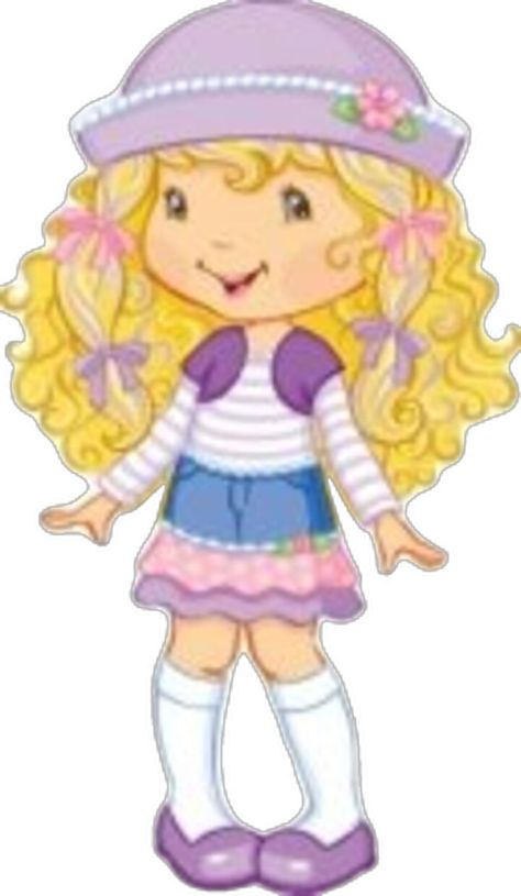 Strawberry Angel Food Cake, Strawberry Shortcake Cartoon, Strawberry Shortcake Characters, Ginger Snap, Angel Cake, Purple Hats, Strawberry Cakes, Cartoon Girl, Orange Blossom