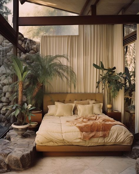 1970s Palm Springs luxury 🧡🌴 • • • • (AI images — MJ 5.2) #70sinterior #1970sinterior #70saesthetic #1970s #70svibes #70snostalgia #70sdecor #70s #vintage #interiordesign #homedecor #luxuryhomes 80s Palm Springs, 80s Apartment, 80s Miami, 70s Bedroom, 70s Architecture, 70’s Decor, 80s Interior, 70s Interior, 1970s Home