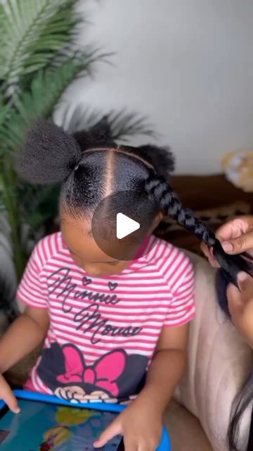 *Kids Hair Fashion place• on Instagram: "🎀 perfect Hairstyle for the weekend 🎀 #bun and #braids cute. Inspo source @aniyahlovestokes  • • • • • • #bantuknots #inspokids #hairinspo" Kid Bun Hairstyles, Braided Bun Hairstyles For Kids, Bantu Knots Hairstyles Kids, Two Braided Ponytails For Kids, Kid Ponytail Hairstyles Black, Braided Buns For Black Hair Kids, Ponytail Styles For Black Kids, Kids Bun Hairstyles, Pigtail Hairstyles For Kids