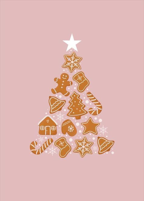 A Pink Christmas, Online Services, Pink Christmas, One Color, No More, Christmas Card, Picture Frame, Gingerbread, At Home