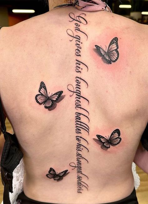 butterfly tattoos, butterfly tattoo meaning, unique butterfly tattoos, butterfly tattoos for women, butterfly tattoo on arm, simple butterfly tattoos, butterfly tattoos for men, small butterfly tattoos, butterfly tattoo with flowers Butterfly With Script Tattoo, Feminine Spine Tattoos, Butterfly Quote Tattoo, Worth Tattoo, Tattoos Butterflies, Tattoo Year, Tattoo Butterflies, Comma Butterfly, Women Shadow