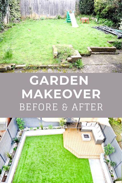 Small Back Gardens, Small Garden Landscape, Back Garden Design, Makeover Before And After, Backyard Renovations, Patio Garden Design, Modern Garden Design, Garden Makeover, Patio Interior