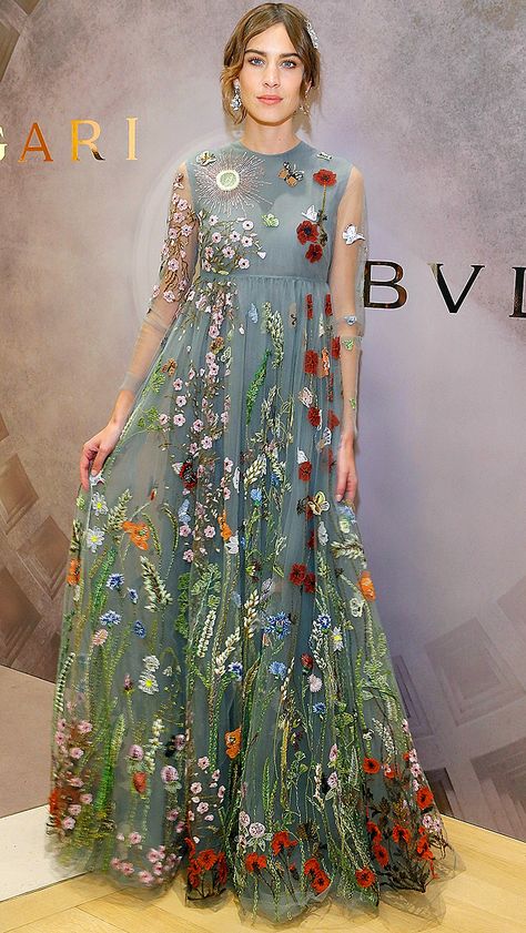 Bohemian Clothing For Women Over 50, Wildflower Dress, Valentino Gowns, Valentino Dress, فستان سهرة, Beauty Dress, Moda Vintage, Dress Boho, Alexa Chung