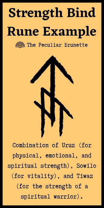 Rune For Strength, Strength Rune, Viking Symbols And Meanings, Bind Runes, Viking Rune Tattoo, Runes Meaning, Viking Tattoo Symbol, Nordic Runes, Rune Tattoo