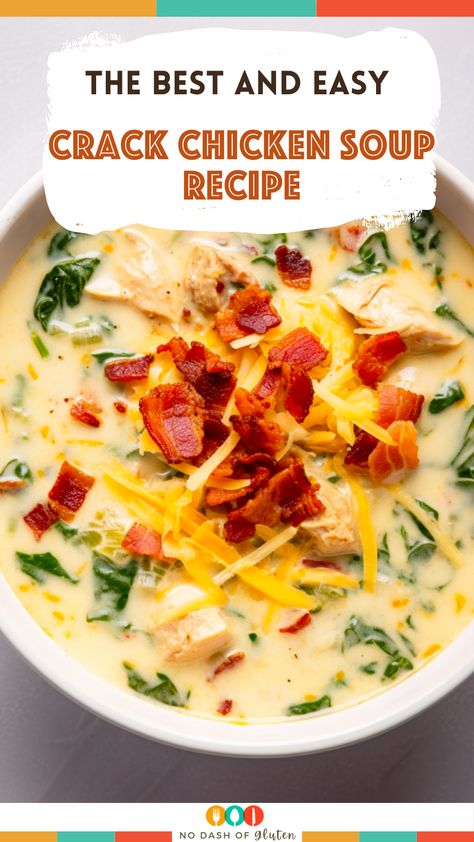 Chicken Soup Recipes With Cream Cheese, Creamy Chicken Bacon Soup, Soup Recipes Instant Pot Chicken, Crock Pot Chicken Recipes Soup, Quick Rotisserie Chicken Soup, Gluten Free Chicken Soup Crock Pot, Cracked Chicken Soup Recipes, Chicken Soup Recipes Dairy Free, Soups That Have Chicken