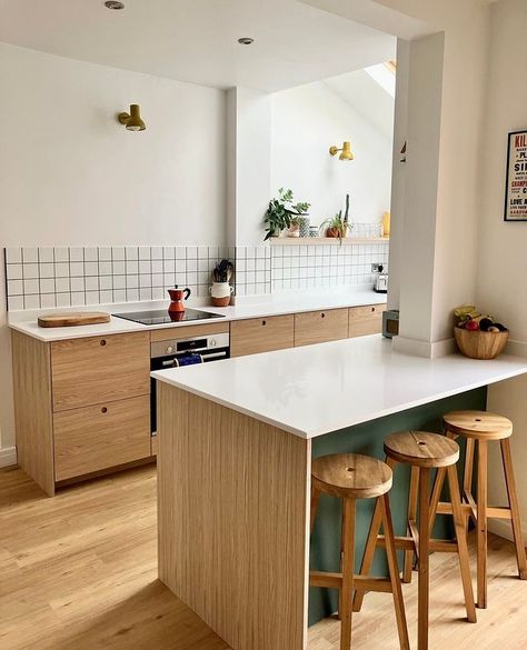 Plykea (@plykeakitchens) • Instagram photos and videos Modern Scandinavian Kitchen, Scandinavian Kitchens, Ikea Interior, Scandinavian Kitchen Design, Budget Kitchen Remodel, Kitchen Design Color, Scandinavian Kitchen, Ikea Kitchen, Kitchen Layout