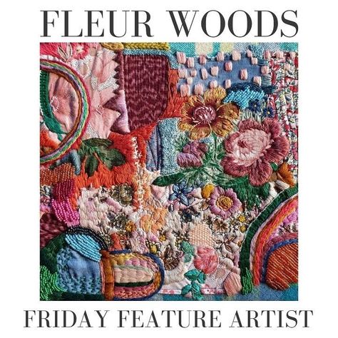 𝐈𝐭’𝐬 𝐅𝐫𝐢𝐝𝐚𝐲! How could we resist the vibrant mixed media embroidery work of Fleur Woods to brighten up everyone's week. We can’t wait to … | Instagram Mixed Media Embroidery, Contemporary Embroidery, Textile Fiber Art, Youtube Live, Needlework Embroidery, Slow Stitching, Embroidery Needles, Take Two, Needle Art