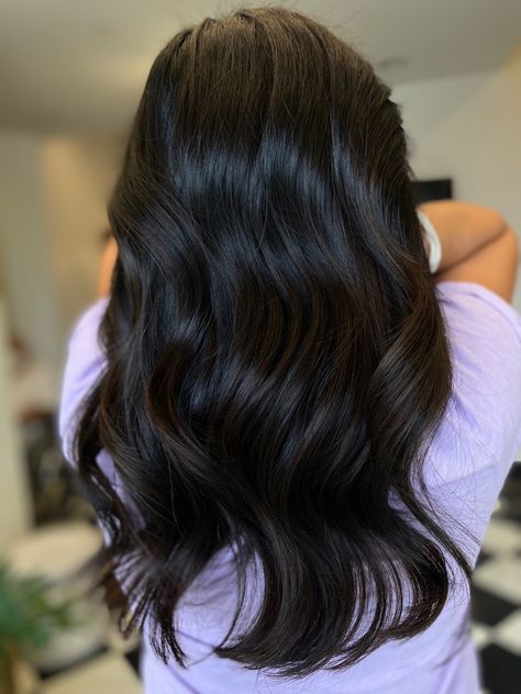 Expensive Brunette Hair Color 2023, Dark Chocolate Brown Hair Espresso, Brunette 2023, Brownish Black Hair, Rich Dark Brown Hair Color, Darker Brown Hair, Espresso Balayage, Jet Black Hair With Highlights, Dark Winter Hair Color