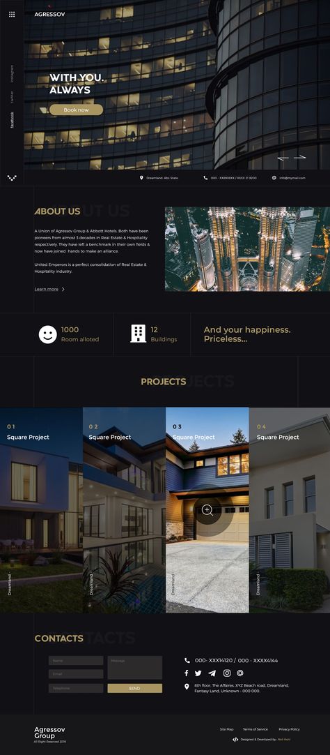 Design De Configuration, Mise En Page Web, Real Estate Landing Pages, Real Estate Website Design, Mises En Page Design Graphique, Luxury Website, Web Design Examples, Desain Ui, Modern Website Design