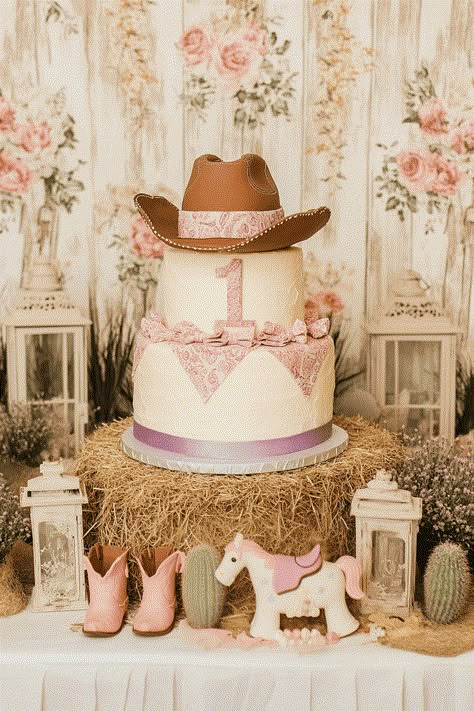 First Rodeo 1st Birthday Party Adopt A Pony Station, Cowgirl Fourth Birthday Party, Wild West First Birthday Girl, Wildest One In The West Birthday Girl, Second Birthday Rodeo, Cowgirl Themed 1st Birthday Party, Baby Girl 1st Rodeo Birthday, First Birthday First Rodeo, First Rodeo Party Ideas