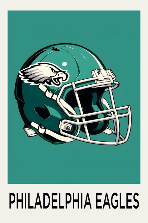 Philadelphia Eagles Poster, Philadelphia Eagles Art, Eagles Poster, Nfl Poster, Football Coach Gifts, Philly Eagles, Poster Football, Nfl Football Art, Philadelphia Eagles Fans