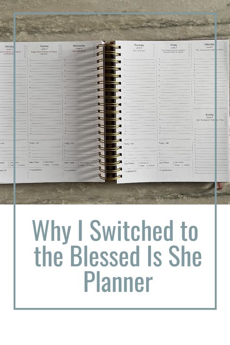 If you're looking for a planner to help you grow in your Catholic faith daily, you'll want to know why I switched to the Blessed Is She Planner. Faith Planner Ideas, Easy Home Updates, Day Designer Planner, Diy Home Organization Ideas, Mom Time Management, Faith Planner, Routine Work, Diy Home Organization, Vision Board Planner