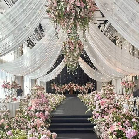 New Design Hanging White Ceiling Draping Backdrop Curtain for Decorations For Events Party Supplies https://m.alibaba.com/product/1600694784035/New-Design-Hanging-White--Ceiling.html?__sceneInfo={"cacheTime":"1800000","type":"appDetailShare"} Indoor Wedding Reception Decorations Ceiling Draping, Wedding Ballroom Design, Ceiling Design Wedding, Nikah Theme, Wedding Ceiling Draping, Ceiling Decor Wedding, Ceiling Draping Wedding, Wedding Draping Backdrop, Draping Backdrop