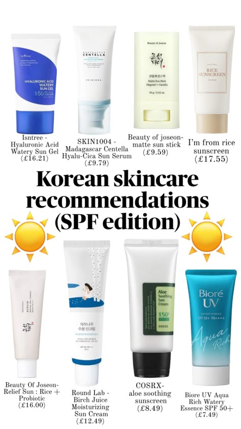 Korean sunscreen recommendedations #spf #skincare #beauty #glassskin #koreanskincare Korean Spf, Facial Wrinkles Remover, Noriker Horse, Good Sunscreen For Face, Korean Sunscreen, Spf Skincare, Korean Skin Care Secrets, Acne Prone Skin Care, Skin Care Routine Order