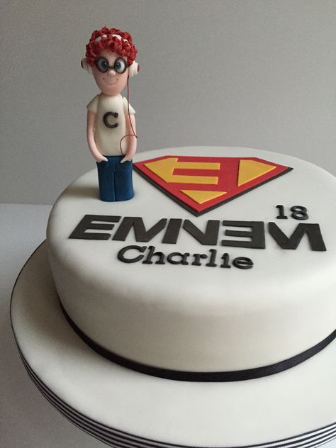 Eminem birthday cake for 18th birthday Charlie Eminem Birthday Party, Eminem Birthday Cake, Birthday Cake For 18th Birthday, Eminem Cake, Cake For 18th Birthday, Eminem Soldier, Eminem Birthday, Eminem Logo, Gloomy Night