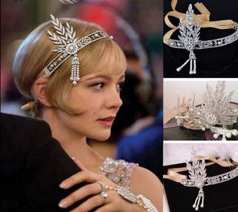 NEW-Bridal-Great-Gatsby-1920s-Vintage-Style-Headpiece-Pearls-Charleston-Headband Daisy Fashion, Il Grande Gatsby, Gatsby Hair, Gatsby Headband, 1920s Headpiece, Vintage Headpiece, Great Gatsby Fashion, Hair Accessories Vintage, Flapper Headband