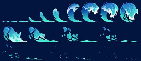 Free Vector | Free vector water splash vfx animation cartoon sprite sheet Water Splash Png, Vfx Animation, Sprite Sheet, Vfx Tutorial, Water Icon, Flip Book Animation, Super Powers Art, Animation Cartoon, Frame By Frame Animation