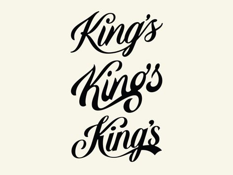 King's by Simon Walker King Of Kings Tattoo, King Typography, Kings Tattoo, Walker Design, Simon Walker, Tattoo Lettering Design, King Tattoos, Tattoo Lettering Fonts, Portfolio Design Layout