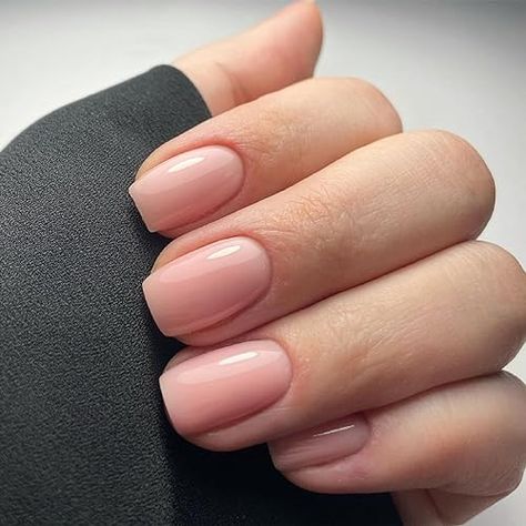 Square Oval Nails, Engagement Nails, Wide Nails, Square Press On Nails, Acrylic Nails At Home, Short Fake Nails, Elegant Nail, Nails Nude, Press On Nails Short