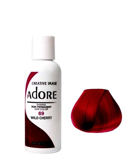 Adore Semi Permanent Haircolor Ounce Cherry Wild Cherry Hair Color, Cherry Whip, Adore Semi Permanent Hair Color, Adore Hair Dye, Pelo Color, Cherry Hair Colors, Hair Stripes, Dark Red Hair Color, Red Hair Color Ideas