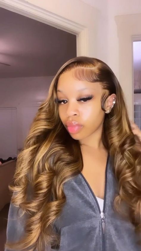 Cute Natural Hairstyles, Honey Brown Hair, Honey Blonde Highlights, Virgin Hair Wigs, Short Human Hair Wigs, Quick Braided Hairstyles, Cute Box Braids Hairstyles, Slick Hairstyles, Hair Ponytail Styles