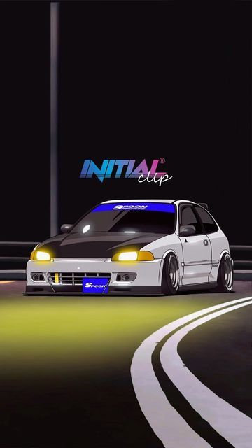 Initial Clip, Civic Jdm, Honda Civic Vtec, Honda Vtec, Honda Civic Car, Civic Car, Civic Eg, Jdm Honda, Jdm Wallpaper