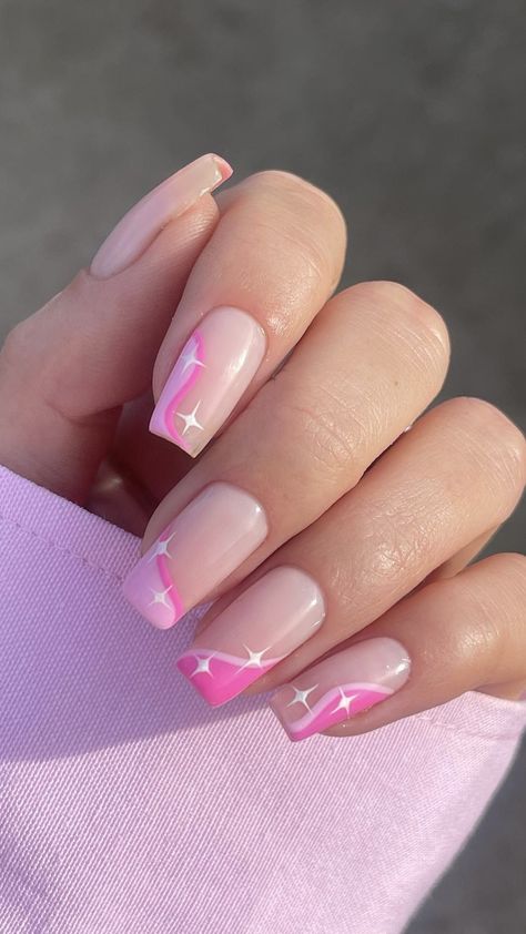 Nail Almond, Nail Simple, Simple Valentines, Barbie Pink Nails, Nail Pink, Nail Short, Valentines Nail, Valentine Nail, Cute Pink Nails