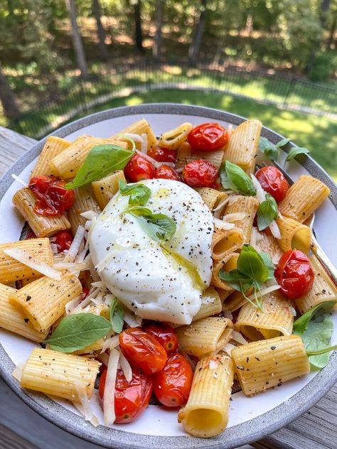 Honey Roasted Sweet Potatoes, Burst Tomatoes, Healthy Mood, Mediterranean Lifestyle, Idee Pasto, Delicious Pasta, Pescatarian Recipes, Yummy Pasta Recipes, Healthy Lifestyle Food