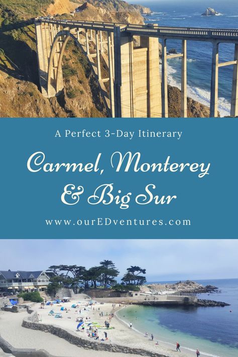 Carmel, Monterey and Big Sur - A Perfect 3-Day Itinerary Big Sur Trip, Pacific Coast Road Trip, California Coast Road Trip, Seaworld Orlando, West Coast Road Trip, Monterey California, Big Sur California, California Vacation, Carmel By The Sea