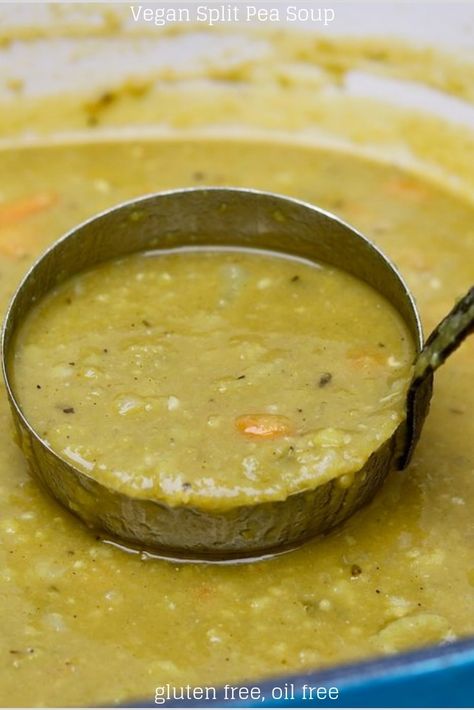 Split Pea Soup Slow Cooker, Vegetarian Split Pea Soup, Vegan Split Pea Soup, Pea Soup Recipe, Split Pea Soup Recipe, Vegan Slow Cooker, Split Pea Soup, Vegan Soup Recipes, Pea Recipes