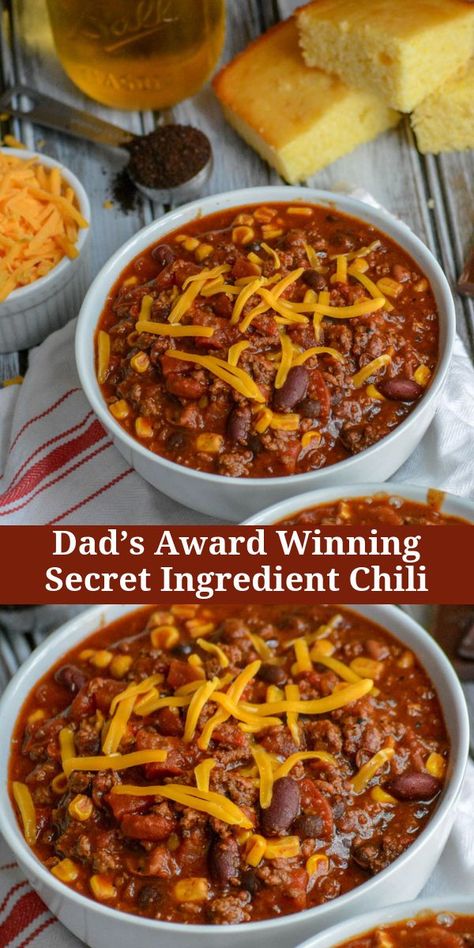 Venison Recipes Crockpot, Winning Chili Recipes, Award Winning Chili Recipe, Classic Chili Recipe, Homemade Chili Recipe, Hearty Chili, Best Chili Recipe, Chili Recipe Crockpot, Chilli Recipes