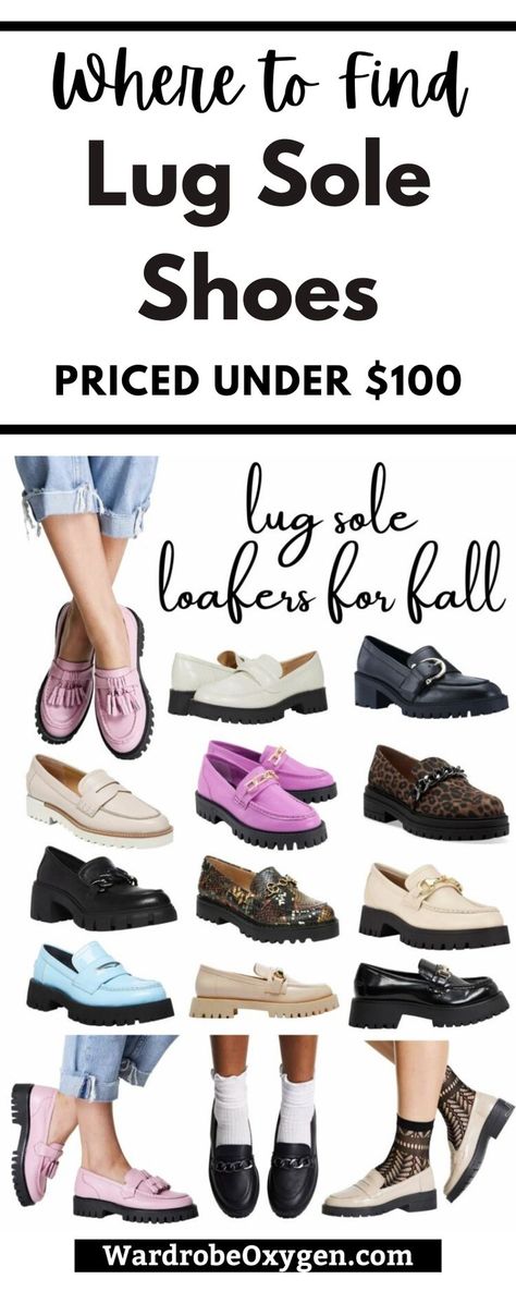 While I am a big fan of the lug sole trend and hope it sticks around for more than this season, I am hesitant to spend a lot on a trend in its first season. In this post I share several stylish lug sole shoes priced under $100 so you can try out this comfy and chic trend without breaking the bank. Personal Style Types, Plus Size Fashion Tips, Fall Trends Outfits, Plus Size Fall Fashion, Fall Outfits For School, Boots Chelsea, Sandals Outfit, Style Inspiration Fall, Fabulous Shoes