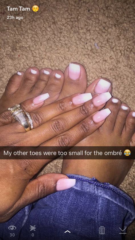 Ombre Toes Pedicure, Ombré Toe Nails, Ombre Toenails, Ombre Toe Nails, Ombre Toes, Nails And Toes, Short Pink Nails, Starbucks Drinks Diy, Acrylic Nails Nude