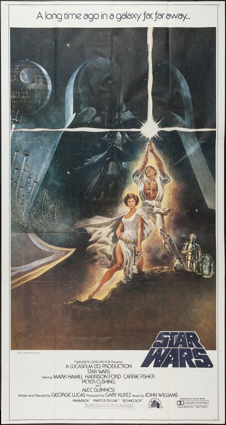 Old Movie Posters, Star Wars 1977, Cuadros Star Wars, Star Wars Poster, A New Hope, Sci Fi Movies, Film Posters, Classic Films, Old Movies