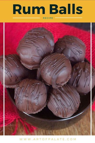 These delicious Brownie truffles | Rum Balls are chewy on the inside with a chocolate coating on the outside. The best part is the flavor of rum in brownies. If you don’t want alcohol, use fruit juice. | www.artofpalate.com Christmas Desserts With Alcohol, Leftover Brownies, Rum Ball, Rum Truffles, Dessert Charcuterie, Christmas Candy Easy, Brownie Truffles, Bourbon Balls, Holidays Recipes