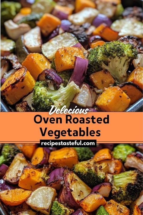 This Oven Roasted Vegetables recipe features a delightful mix of bell peppers, zucchini, sweet potatoes, red onions, and broccoli. Seasoned with Dijon mustard, Italian herbs, and garlic powder, then roasted to perfection, these vegetables make a delicious and versatile side dish that complements a variety of meals. Half Baked Harvest Roasted Vegetables, Roasted Vegetables With Mushrooms, Oven Cooked Vegetables, Roasted Vegetables With Sweet Potatoes, Cooking Fresh Vegetables, Honey Roasted Vegetables Oven, Broccoli Mixed Vegetables, Sweet Potato And Veggies Roasted, Air Roasted Vegetables