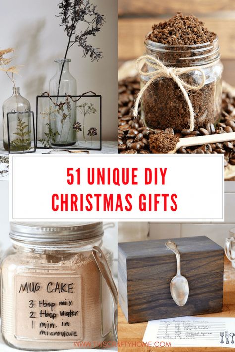 Unique DIY Christmas gifts for all your friends and family! DIY Christmas gifts are a great way to save money at Christmastime without looking cheap. Unique Diy Christmas Gifts, Creative Diy Christmas Gifts, Unique Christmas Gifts Diy, Diy Gifts For Christmas, Diy Gifts Cheap, Jul Diy, Presente Diy, Christmas Creative, Easy Diy Christmas Gifts