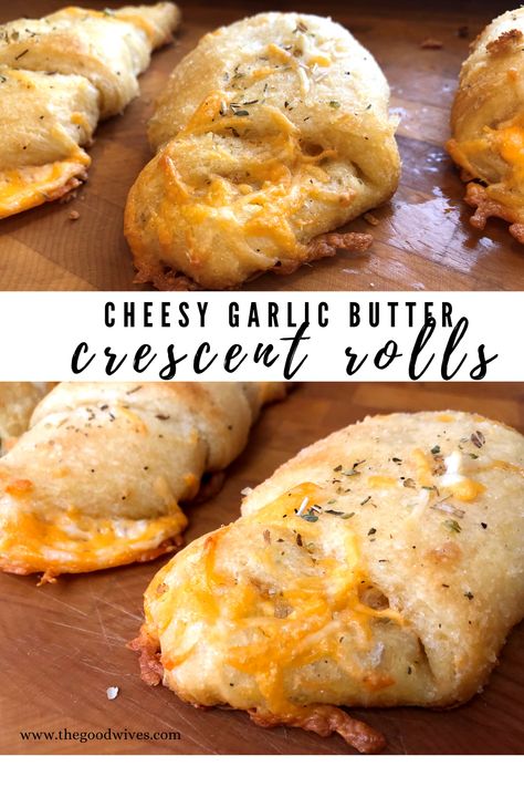 Garlic Breads, Cheesy Garlic Bread Recipe, Surviving Winter, Crescent Recipes, Garlic Bread Recipe, Cheesy Garlic Bread, Crescent Roll Recipes, Roll Recipes, Cheesy Bread