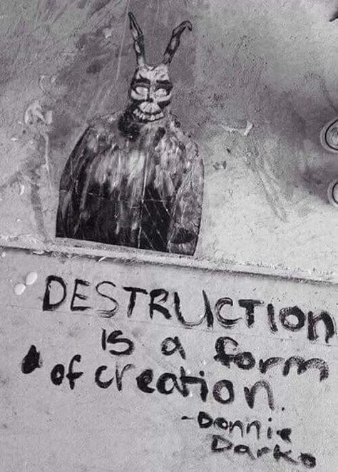 Donnie Darko, About Art, Art Quotes, We Heart It, Graffiti, Every Day, Lost, Black And White, Tumblr