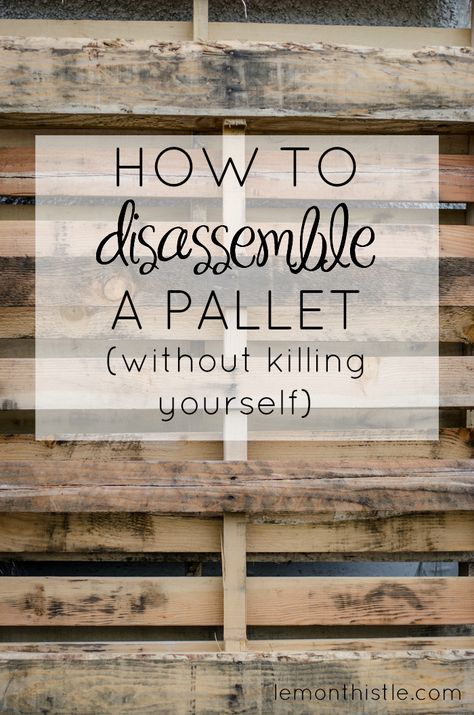 Ah! I've always wondered the best way to disassemble a pallet without a saw- great tips in here to make it easy to get free project wood Painting Pallet Wood, Pallet Ideas For Outside, Diy Pallets, Sweet House, Reclaimed Pallets, Pallet Boards, Pallet Project, Cabin House, Pallet Creations